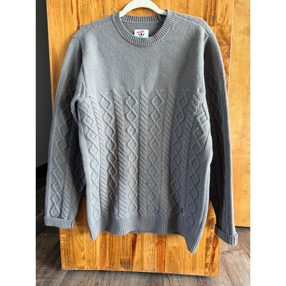 Men’s Adidas X Wings + Horns Felted Crew Sweater Sz. Medium Simple Brown
